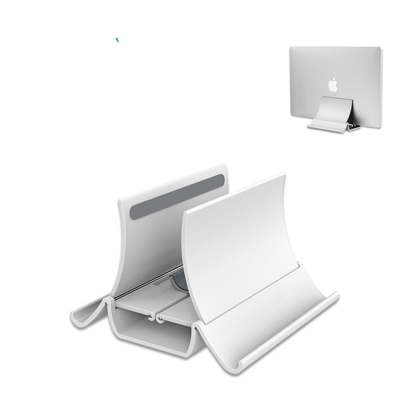 vertical laptop storage stand for desk keeping a workspace organized