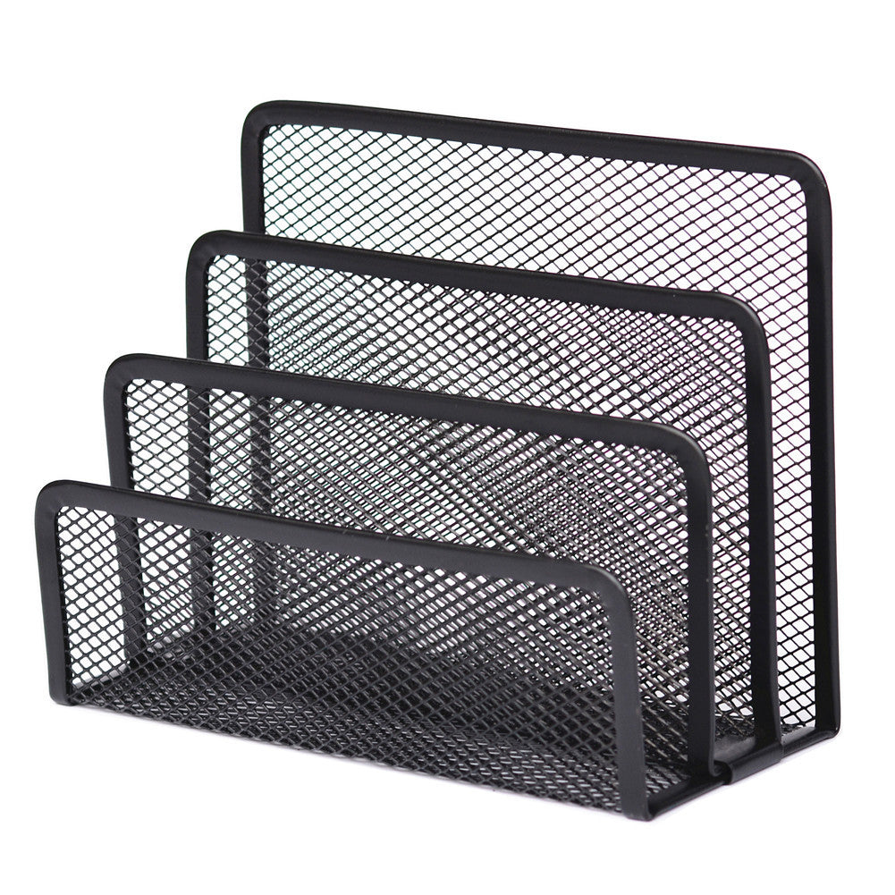 compact mesh book organizer for home office