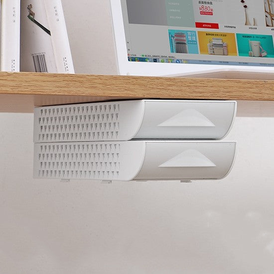 no-drill under desk drawer organizer for dorm room or study desk