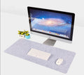 felt desk mat under keyboard and mouse