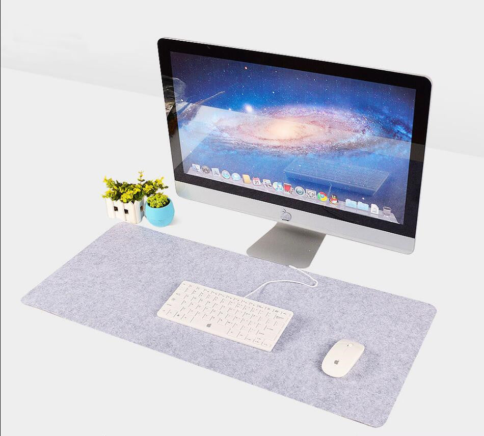 minimal felt mat for clean desk setup