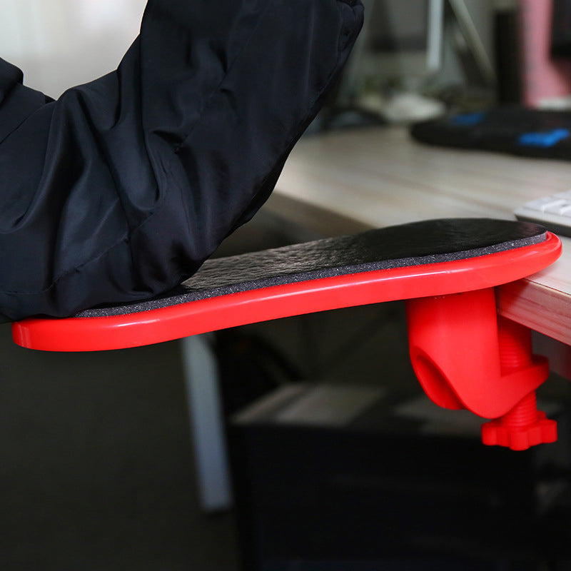clamp-on desk arm rest extender for mouse support on a clean desk setup
