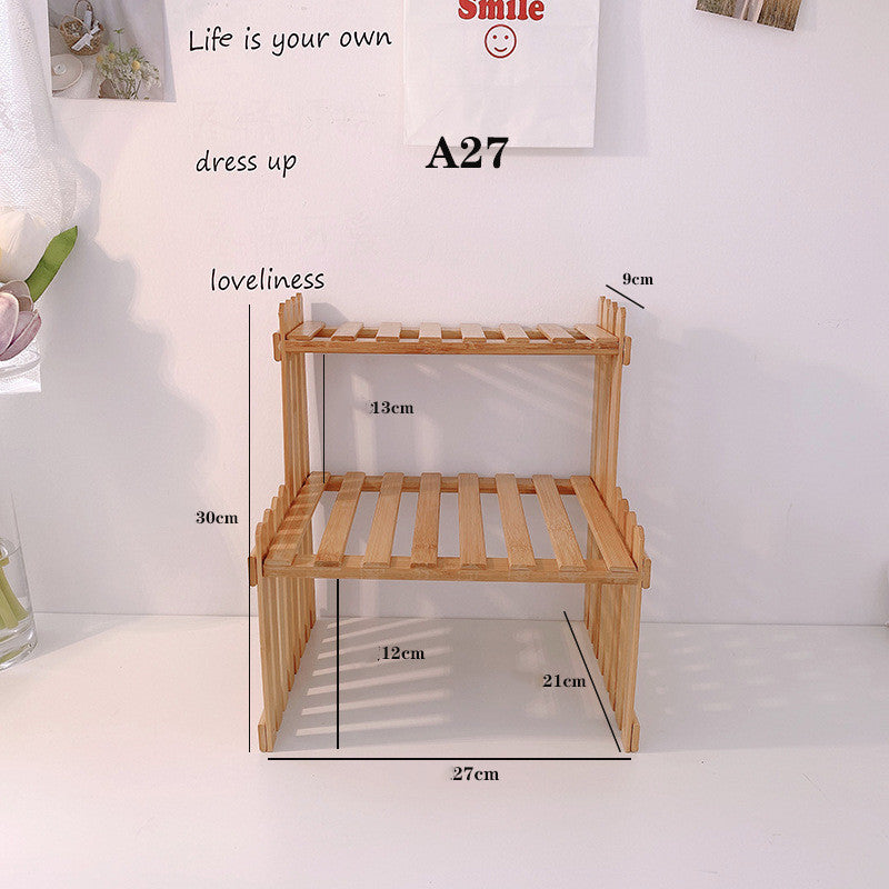 two-tier desktop shelf organizer for small desks keeping a workspace organized
