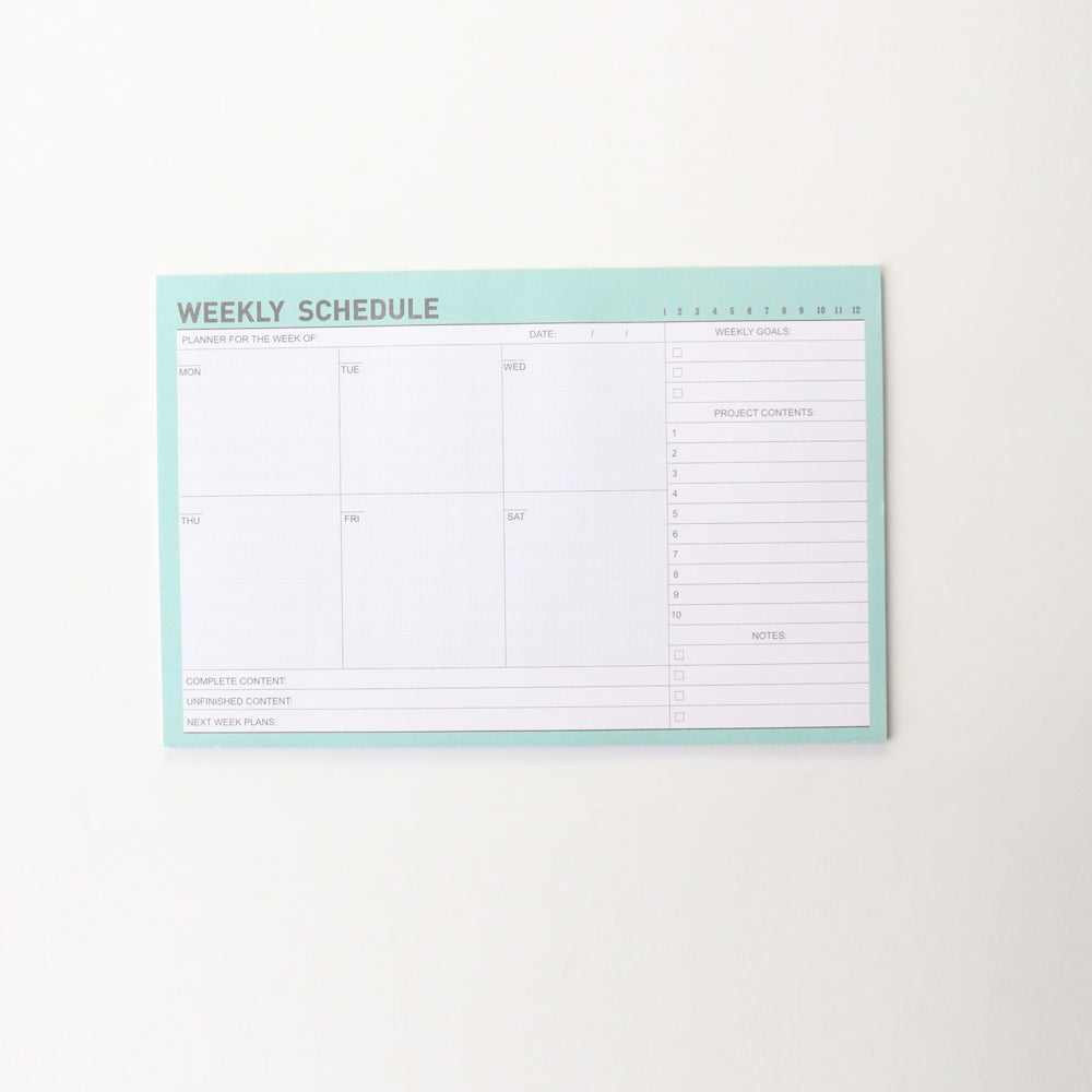 weekly desk planner pad for study  home office for dorm room or study desk