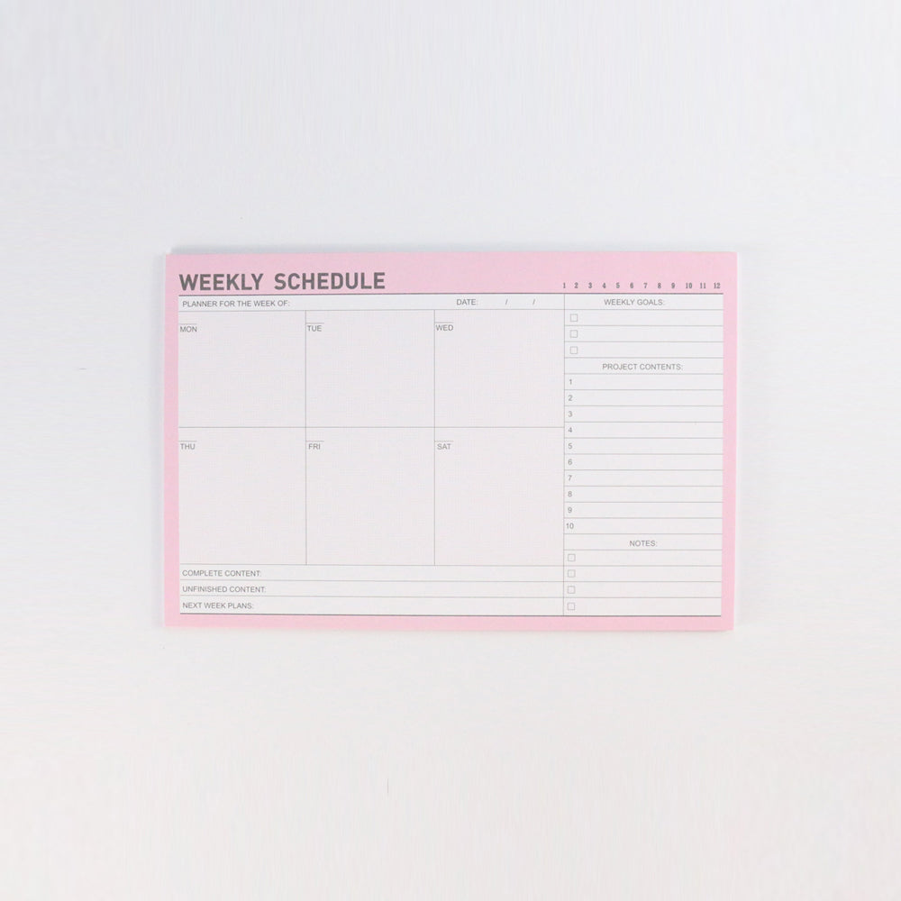 weekly desk planner pad for study  home office keeping a workspace organized