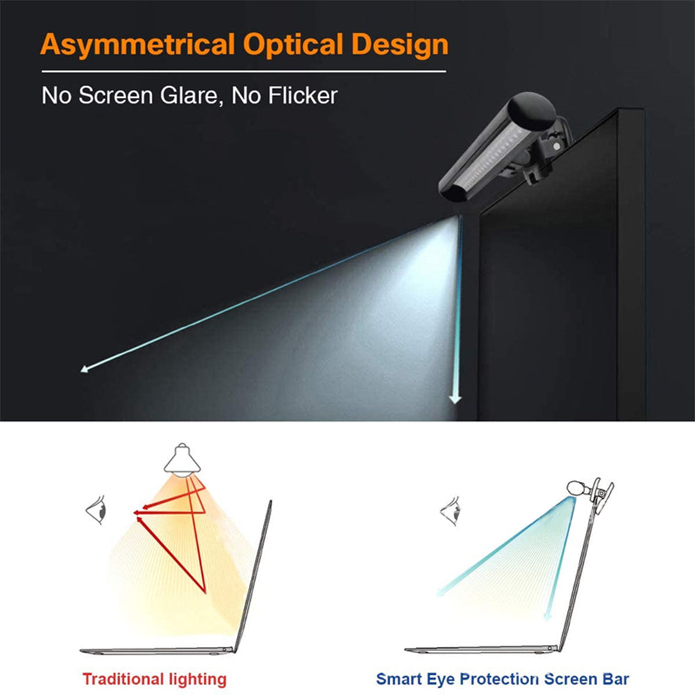 monitor screen light bar for small desk setup for dorm room or study desk