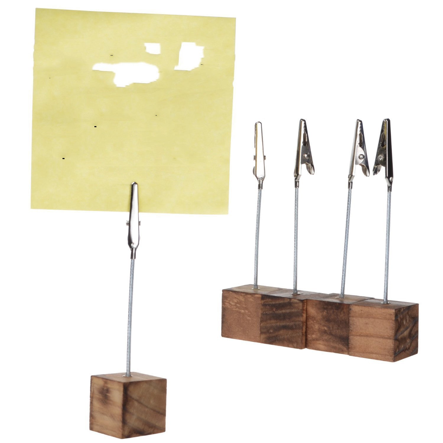 memo clip stand holding a note