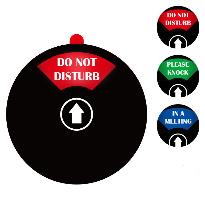 do not disturb desk sign for focus time used in a home office workspace