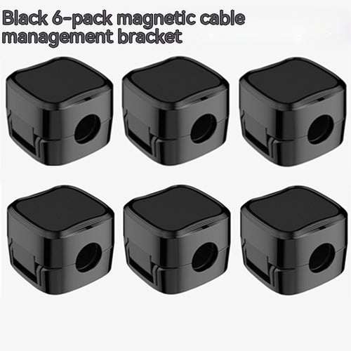 magnetic cable clips organizing cables on a desk
