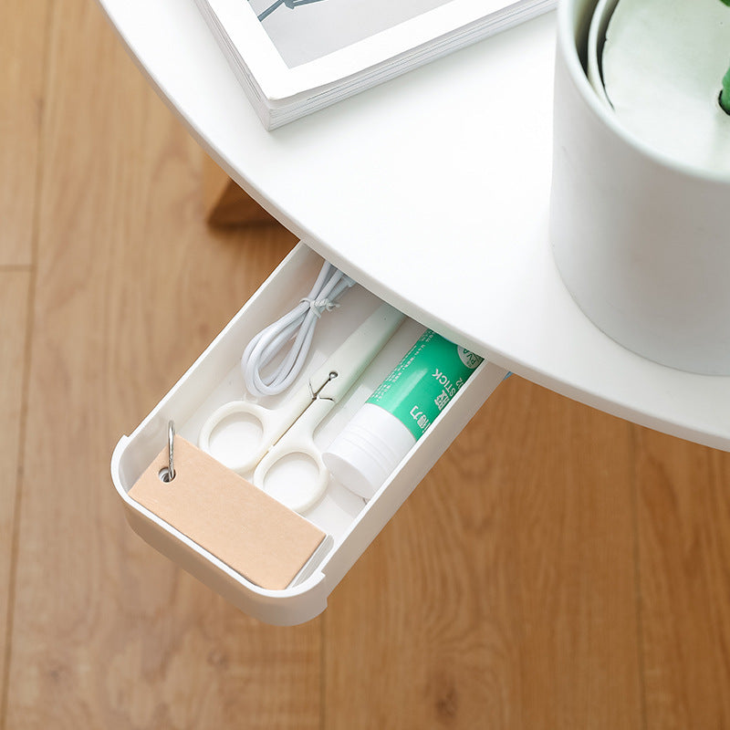 stick-on under-desk pen drawer for dorm room or study desk