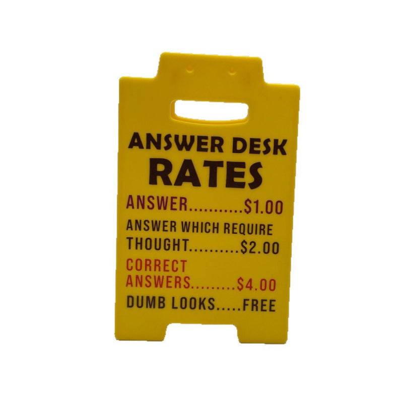 funny desk decor sign for work setups keeping a workspace organized