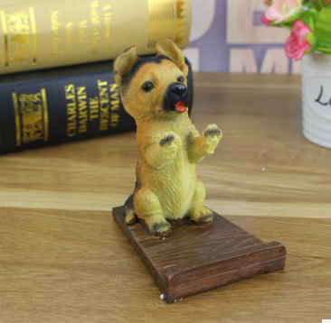 close up of cute dog desk decor stand for small setups for small desk organization