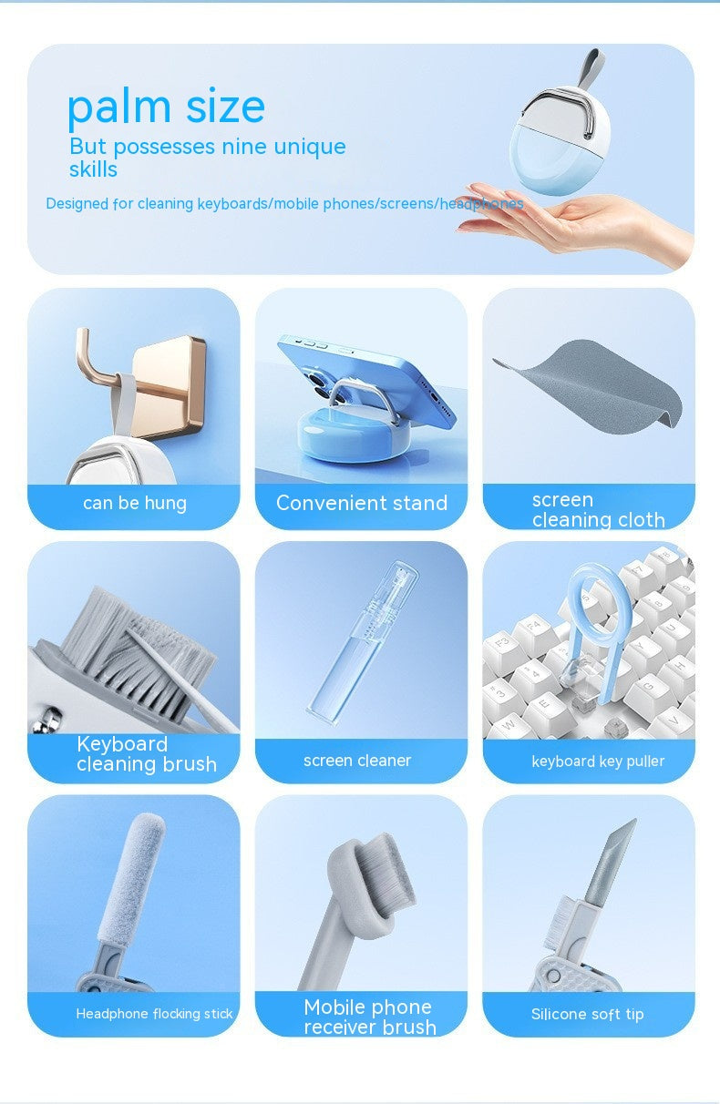 desk cleaning brush detail for workspace care