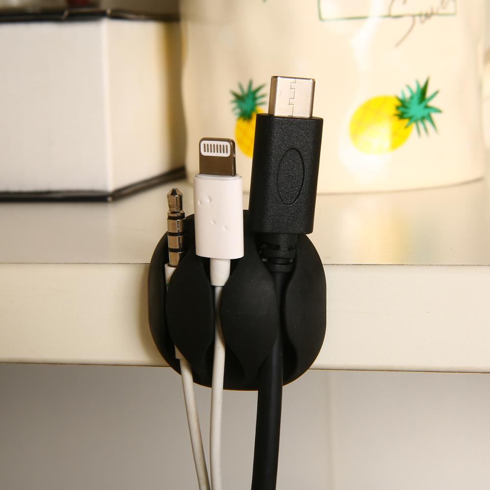 desktop data cable organizer for charging cords keeping a workspace organized