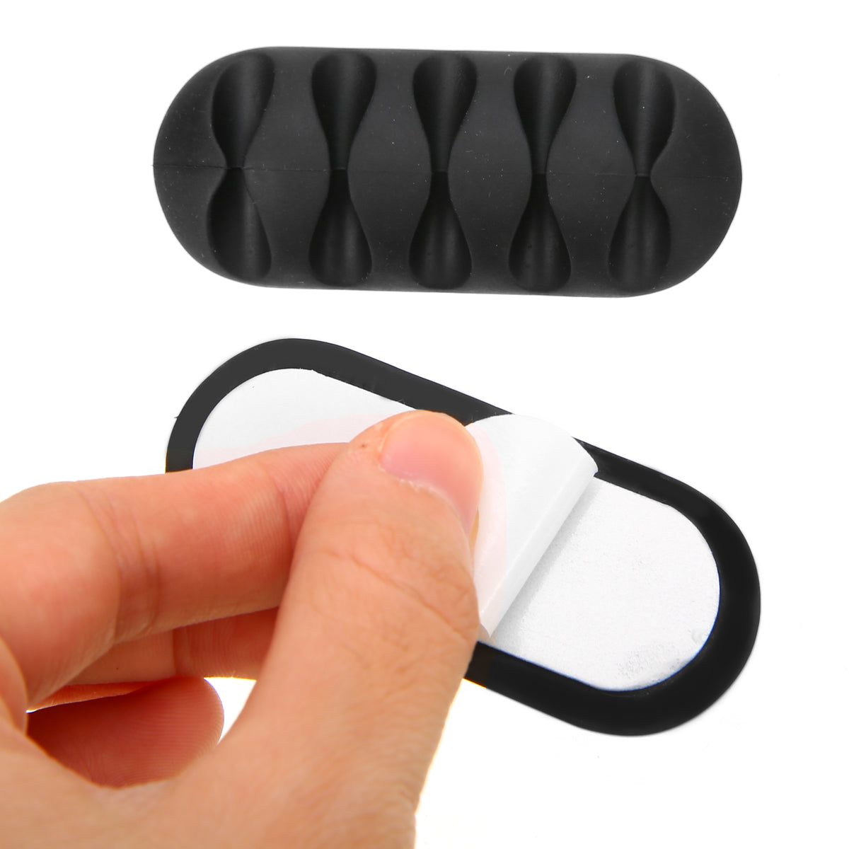 desktop data cable organizer for charging cords detail for desk setup