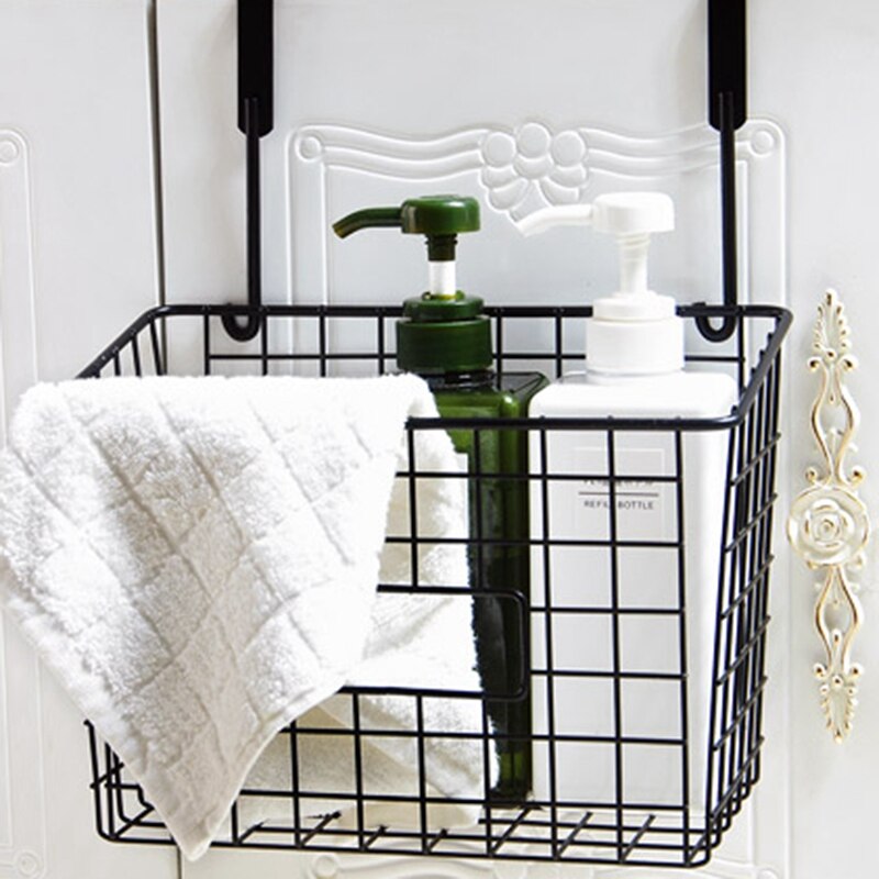 close up of clip-on desk side storage basket for small desk organization