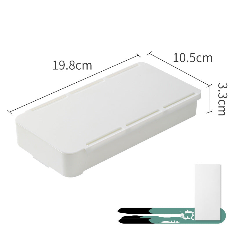 close up of desk drawer organizer for small desk organization
