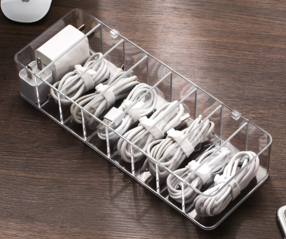 compact cable box for home office desk