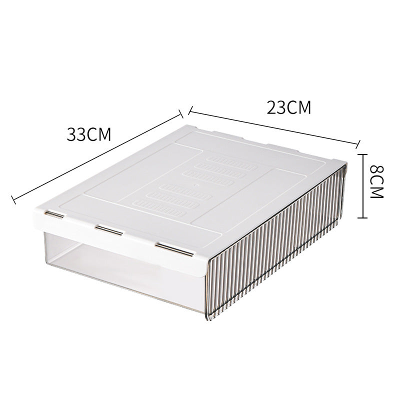 mini desktop drawer organizer box for small desk setup used in a home office workspace