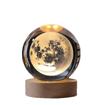 solar system moon desktop ornament for desk decor on a clean desk setup