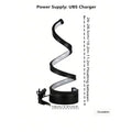 usb spiral desk lamp for small workspaces on a clean desk setup