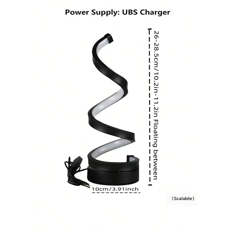usb spiral desk lamp for small workspaces on a clean desk setup
