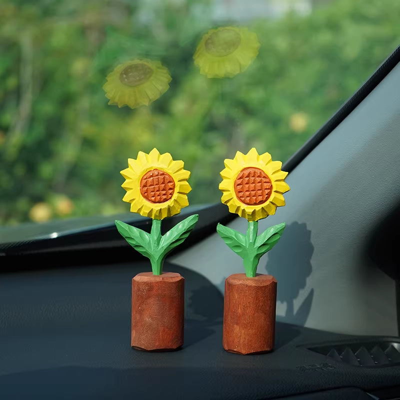 sunflower desktop ornament for desk decor detail for desk setup