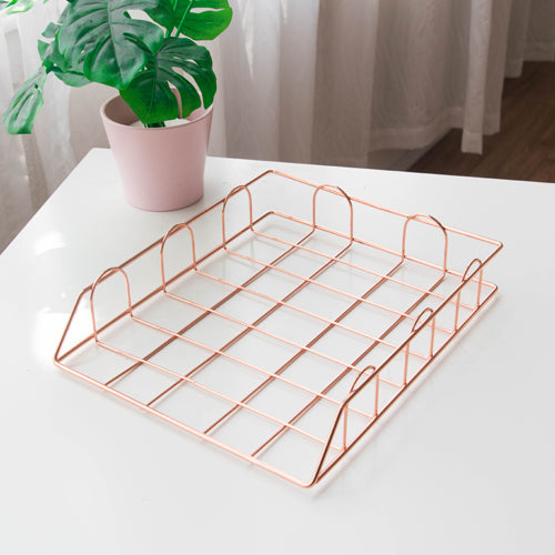 desktop layered file organizer for small desk setup keeping a workspace organized