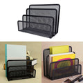 mesh desktop book shelf organizer on a small desk