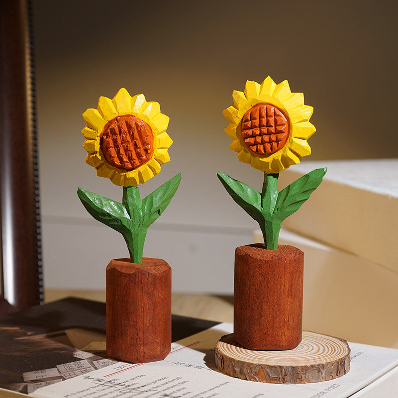 sunflower desktop ornament for desk decor for dorm room or study desk