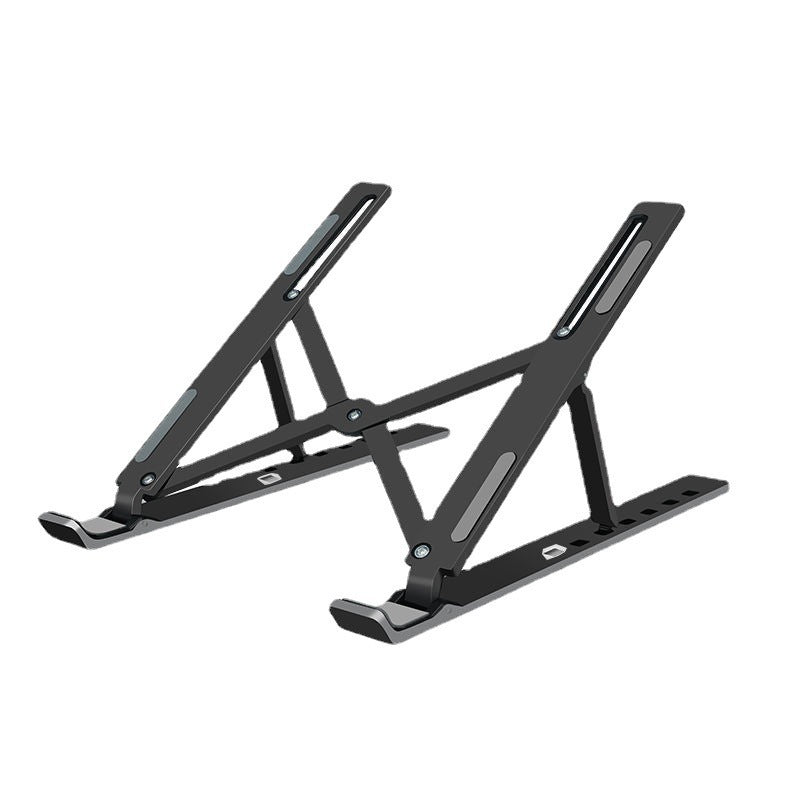 portable laptop riser stand with cooling vents detail for desk setup