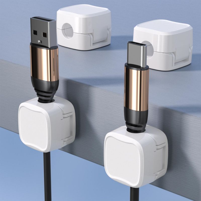 magnetic cable clips in DeskGlow Tech product photo