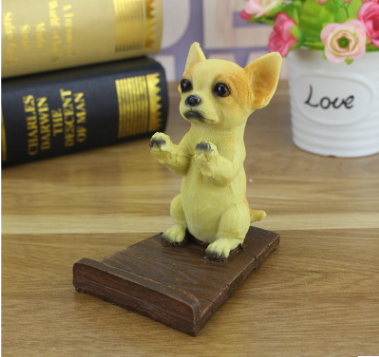 cute dog desk decor stand for small setups on a clean desk setup