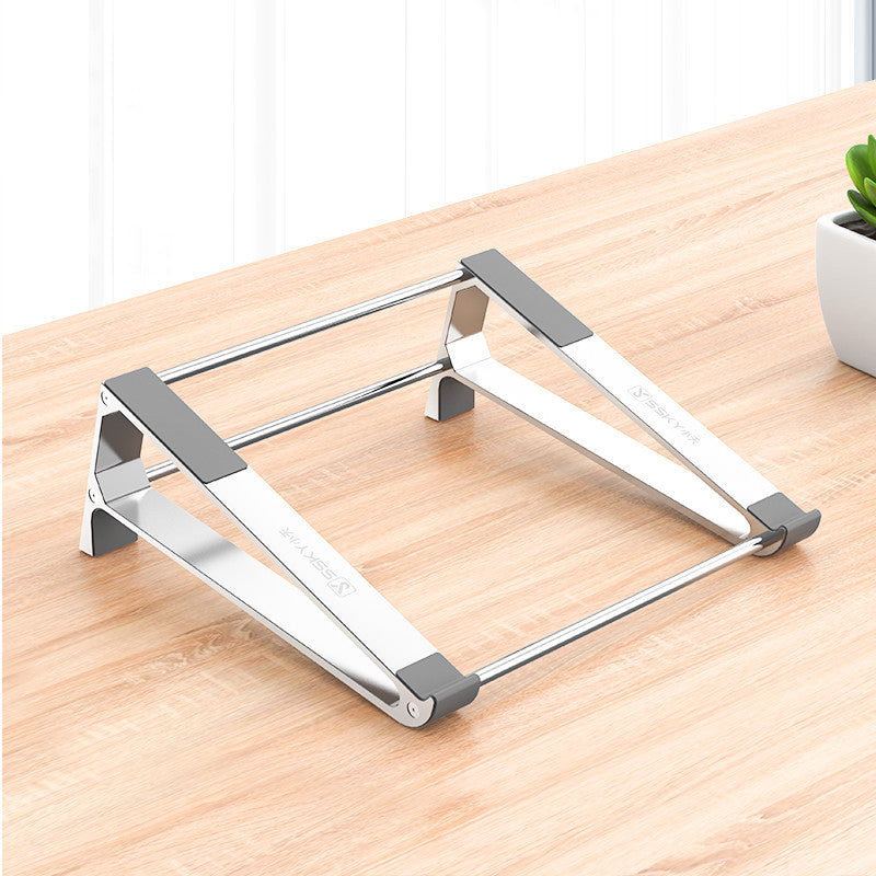 portable aluminum laptop stand for desk setup keeping a workspace organized