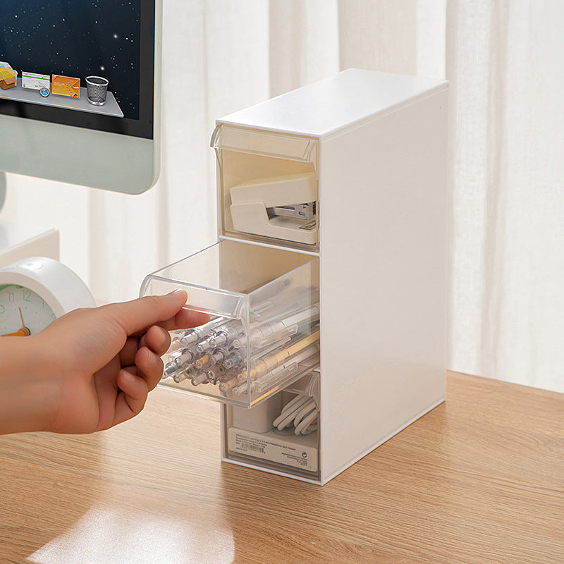 home office monitor riser with storage drawer