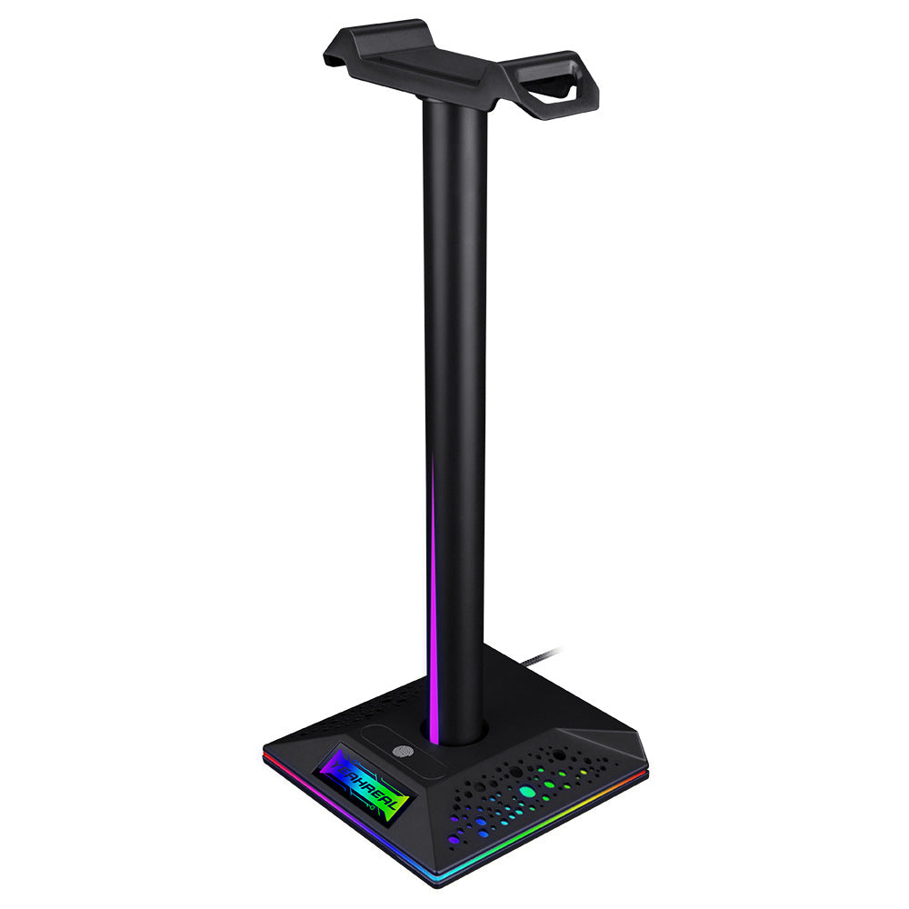 rgb headphone stand with dual usb ports product view