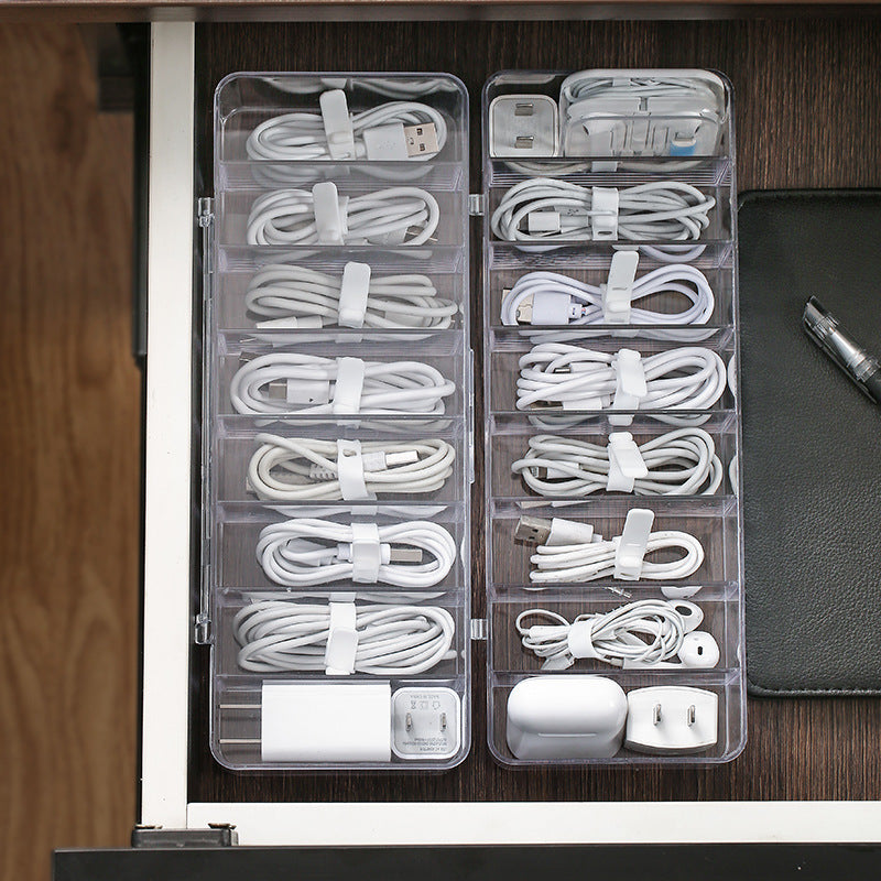 dust-proof cable management box for power hubs for dorm room or study desk