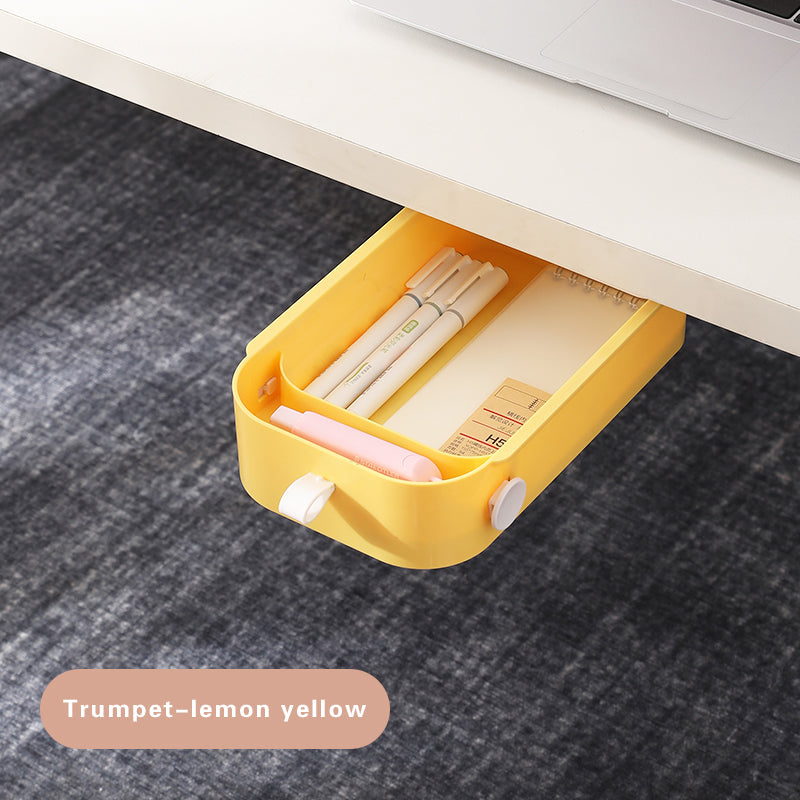 desk drawer organizer used in a home office desk setup