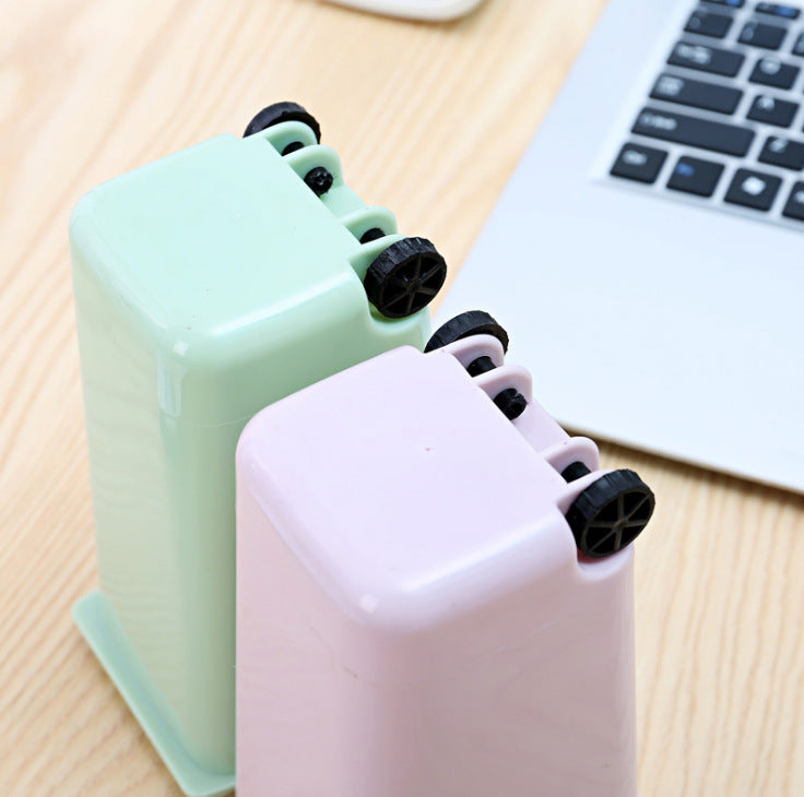 mini desktop trash bin for small desk setups keeping a workspace organized