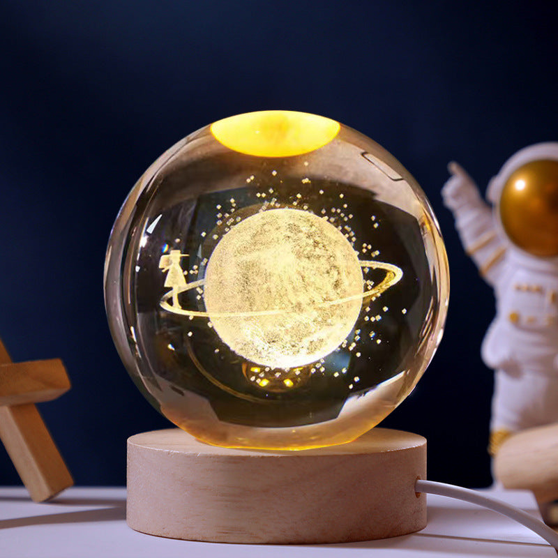 close up of solar system moon desktop ornament for desk decor for small desk organization
