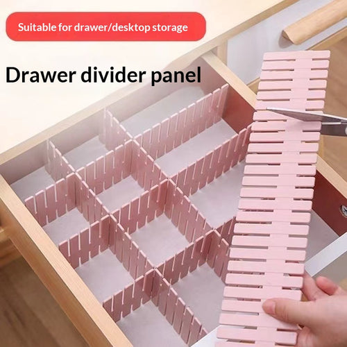adjustable drawer divider organizer for desk supplies on a clean desk setup