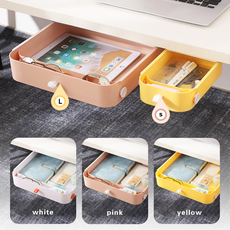 desk drawer organizer showing clean desk storage detail