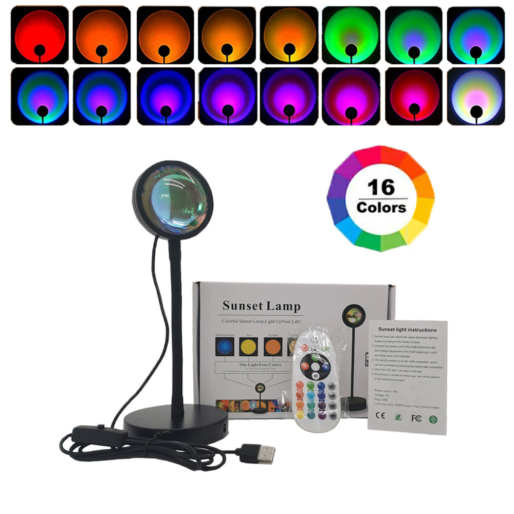 usb rainbow projection lamp for desk ambience for dorm room or study desk