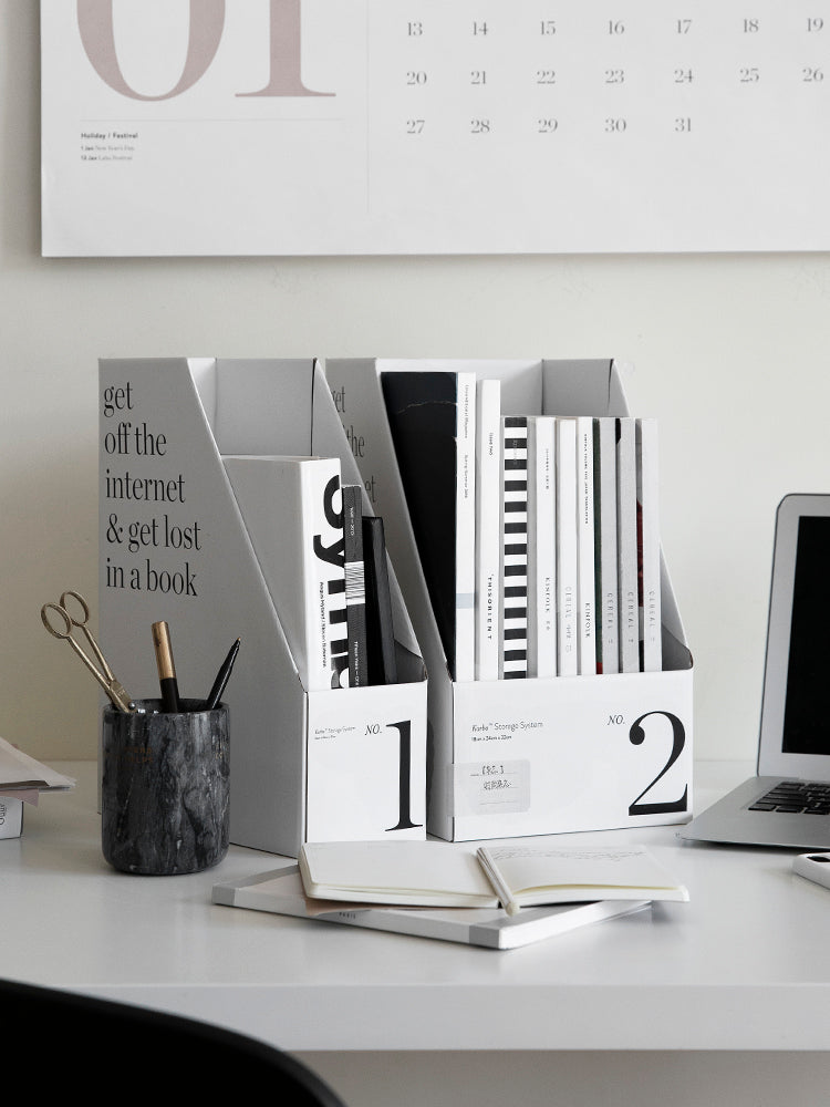 desktop file rack and book organizer for small desks detail for desk setup