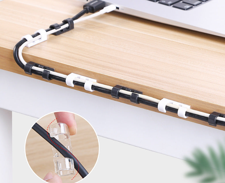 adhesive cord clips for gaming desk setup