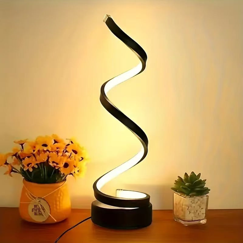 usb spiral desk lamp for small workspaces detail for desk setup