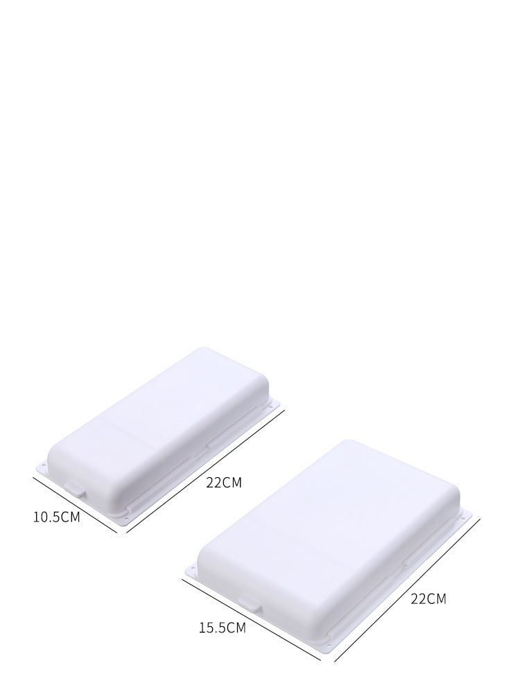 adhesive under-desk storage drawer for small supplies used in a home office workspace