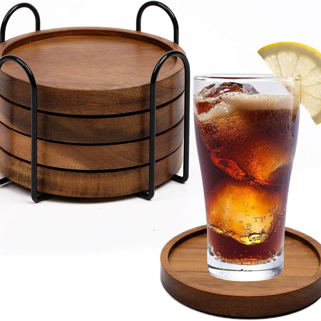 solid wood desk coaster for office setups detail for desk setup