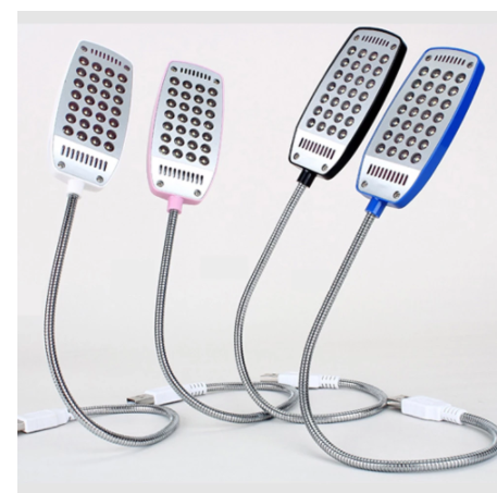 flexible USB keyboard light on a desk