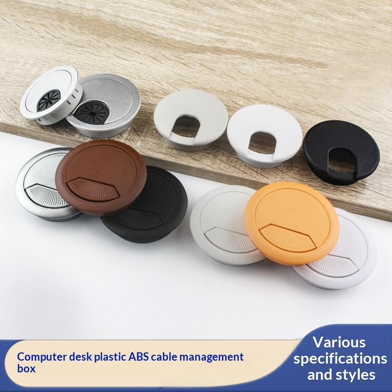 desk cable grommet cover organizer for small desk setup on a clean desk setup